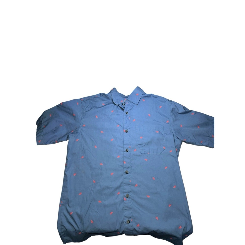 Magellan Outdoors Blue Classic Fit Lobster Summerville Mens S Button‎ Up Shirt